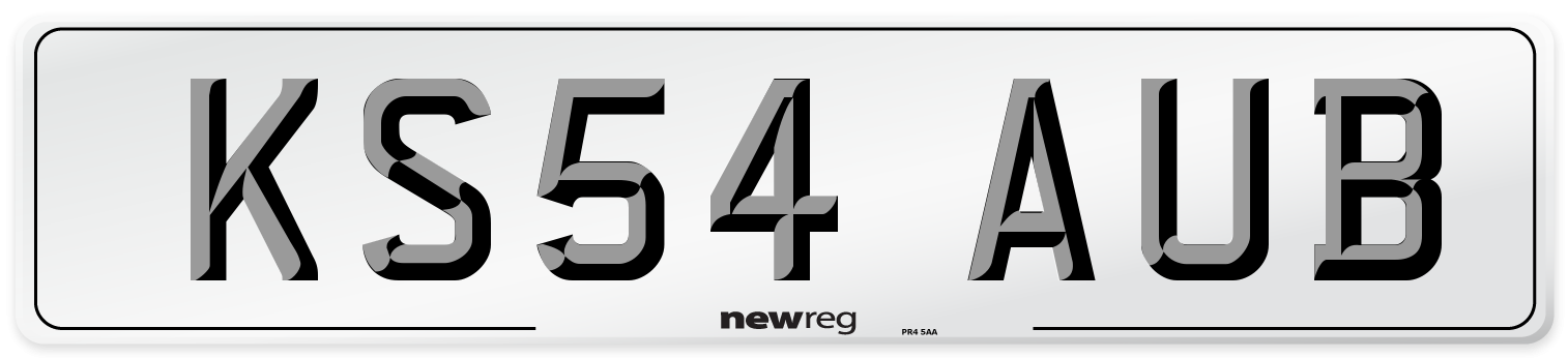 KS54 AUB Number Plate from New Reg